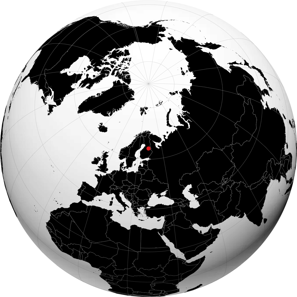 Vuokatti on the globe