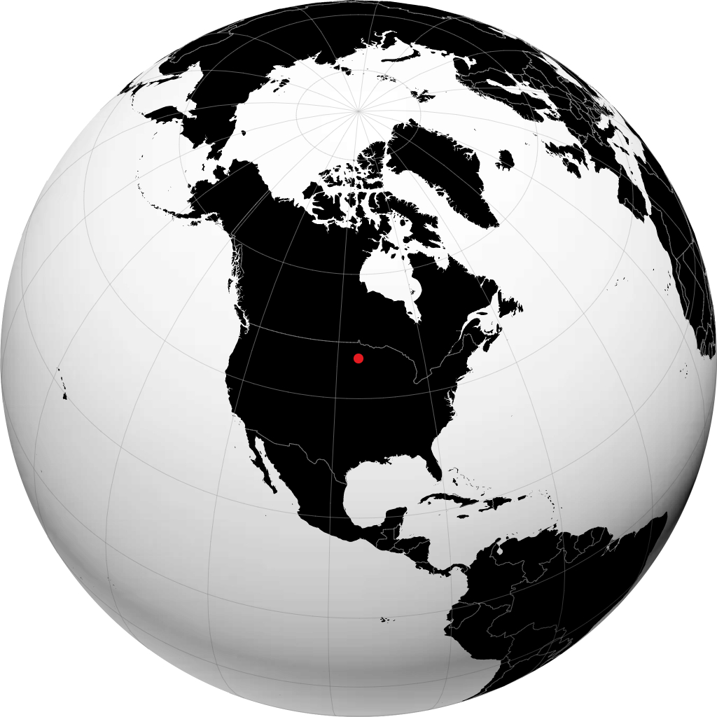 Wadena on the globe