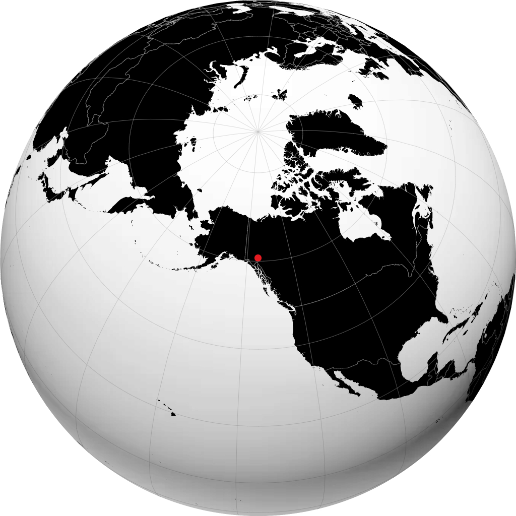 Whitehorse on the globe