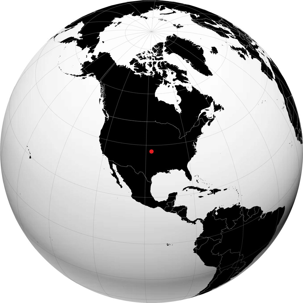 Wichita on the globe