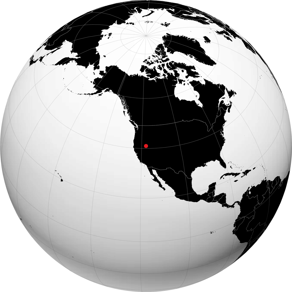 Winnemucca on the globe