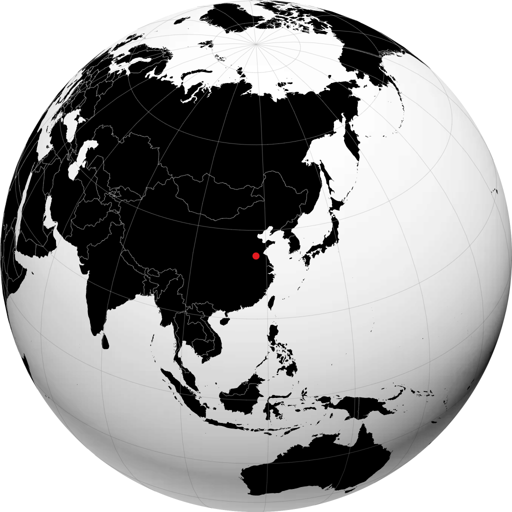 Xuzhou on the globe