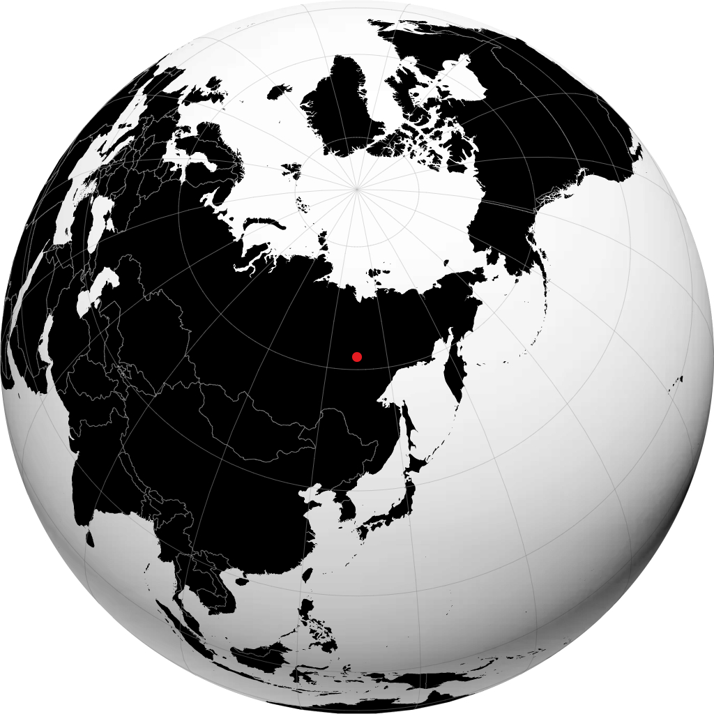 Yakutsk on the globe