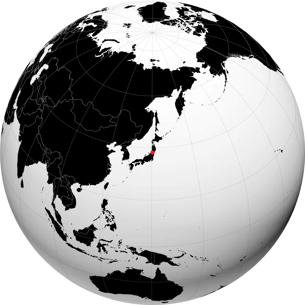 Yamagata-shi on the globe