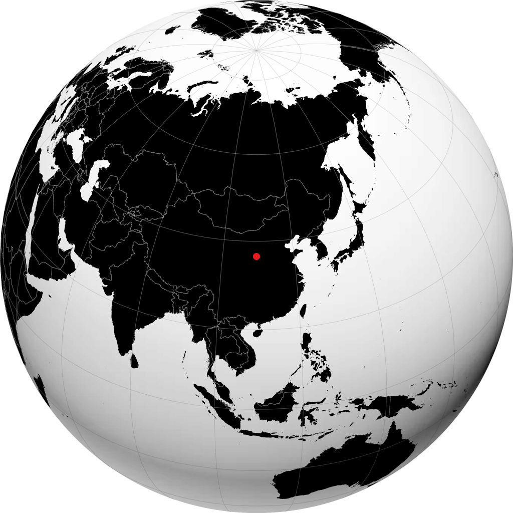 Yan\'an on the globe