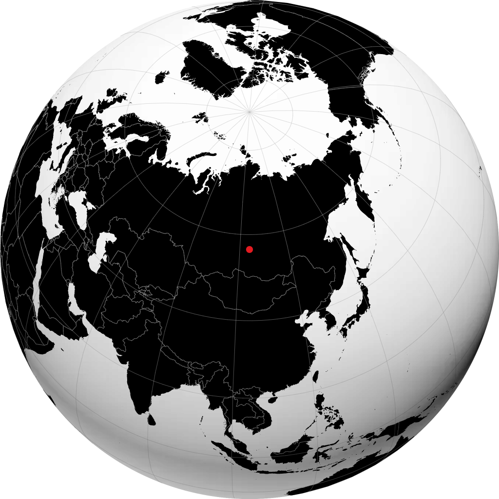 Zheleznogorsk-Ilimskiy on the globe