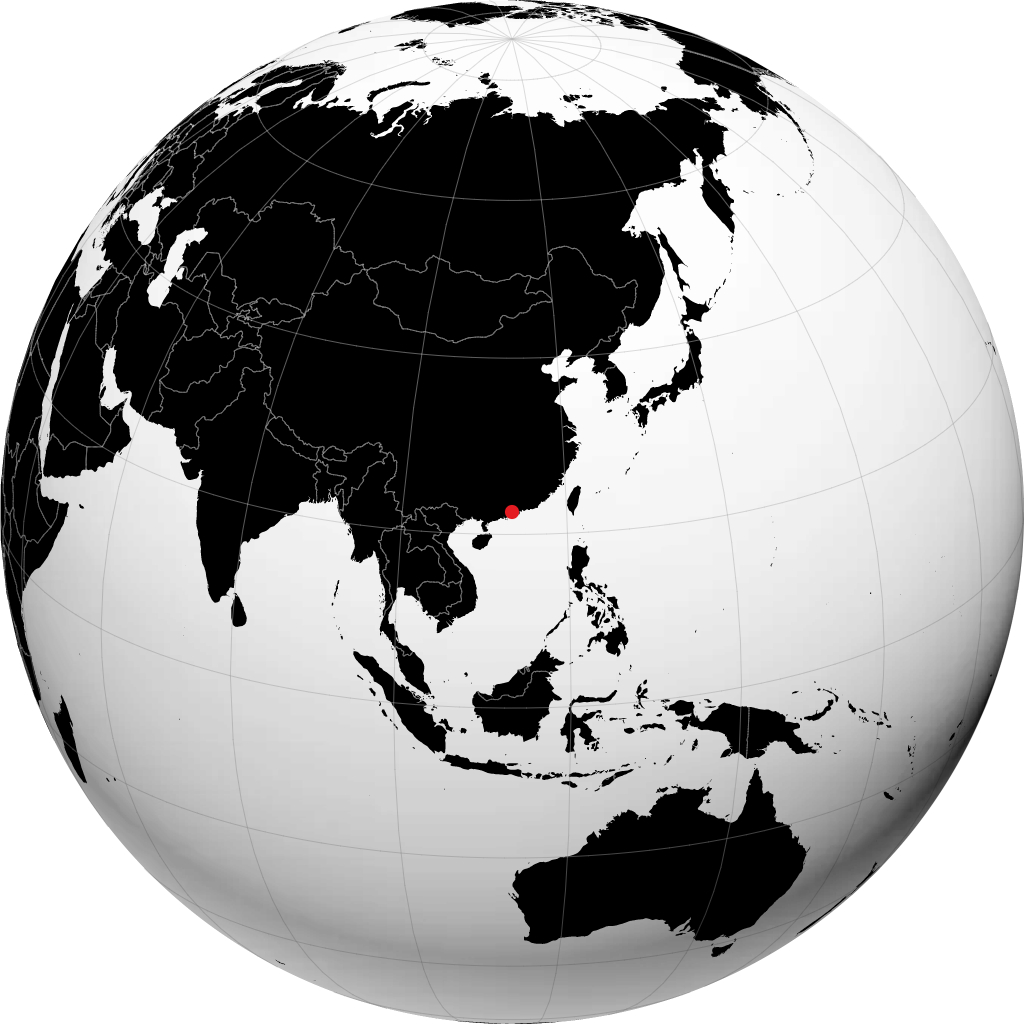 Zhongshan on the globe