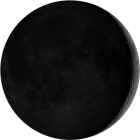 Waxing Crescent, illumination 9.2%