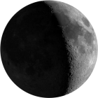 Waxing Crescent, illumination 39.8%