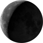 Waning Crescent, illumination 27.9%