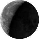 Waning Crescent, illumination 37.9%